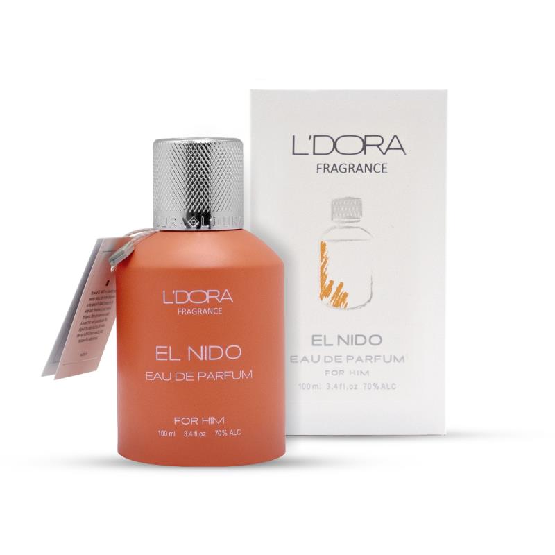 ادوپرفیوم مردانه مدل EL NIDO لدورا فرگرنس 100 میلی‌لیتر